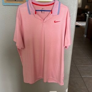 Pink stripes Nike polo